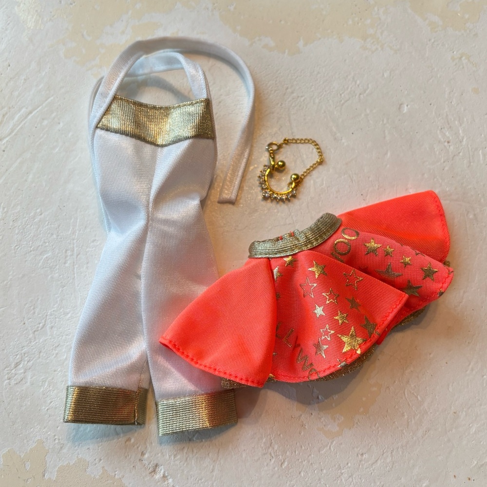 Vintage 1992 Hollywood Hair Barbie Doll Skirt & Romper Jumpsuit, Incomplete